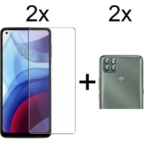 Beschermglas Motorola G9 Power screenprotector 2 stuks - Motorola G9 Power screen protector camera lens - 2 stuks - Motorola G9 Power screenprotector glas