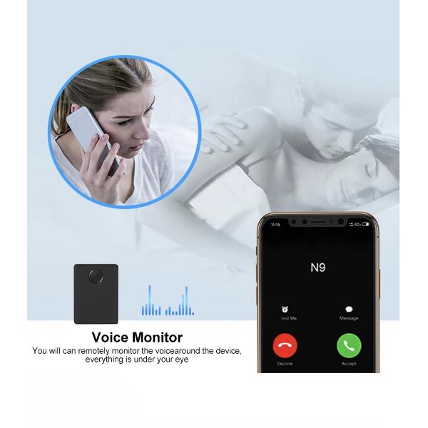 Spy Audio Monitor Mini N9 Gsm Apparaat Spy Luisteren Surveillance Persoonlijke Apparaat Akoestische Alarm Ingebouwde Twee Mic Anti-Verloren positie