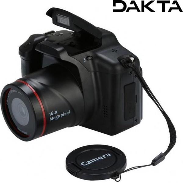 Dakta® Digitale Camera | Vlog Video Camera | Compact Fototoestel | 16x Zoom | met LCD Scherm | 1080P | 16 MP