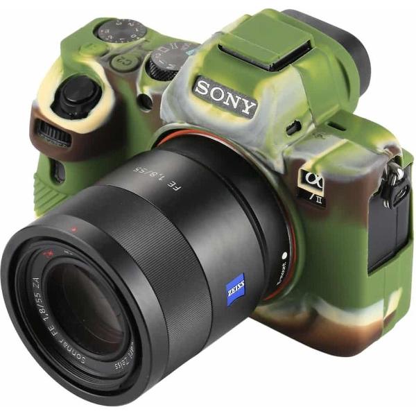 PULUZ Soft Silicone Protective Case for Sony ILCE-7MII / 7SMII / 7RMII (Camouflage)