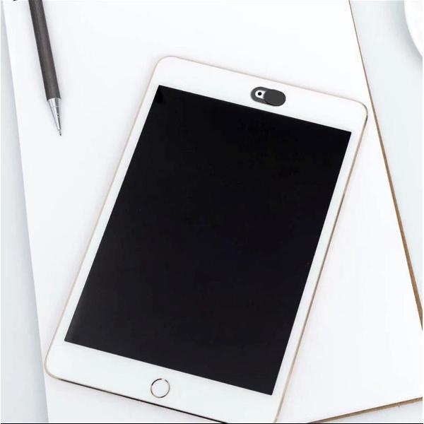 Camera, webcam selfie schuifje / cover set van 2 stuks wit en zwart.