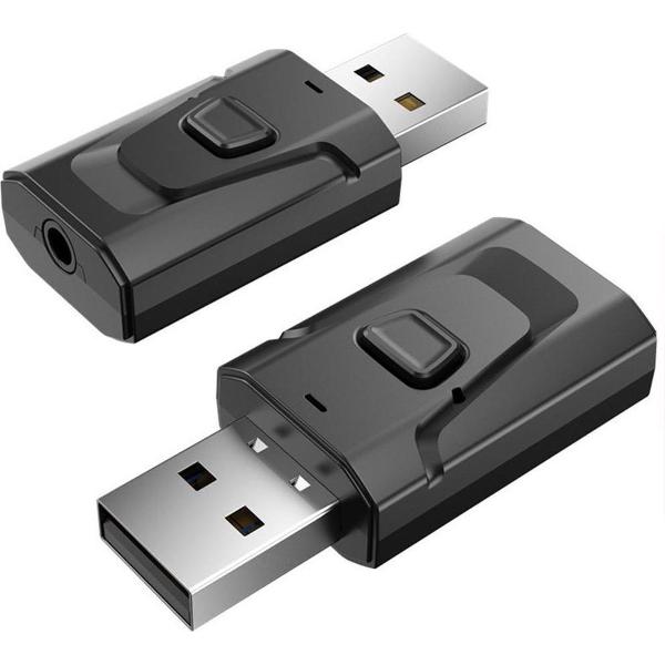 USB Bluetooth 3.0 Zender en Ontvanger - Bereik tot 10 Meter - Draadloze Audio Adapter - Wireless Transmitter & Receiver voor TV / PC / Auto / Koptelefoon / Luidspreker