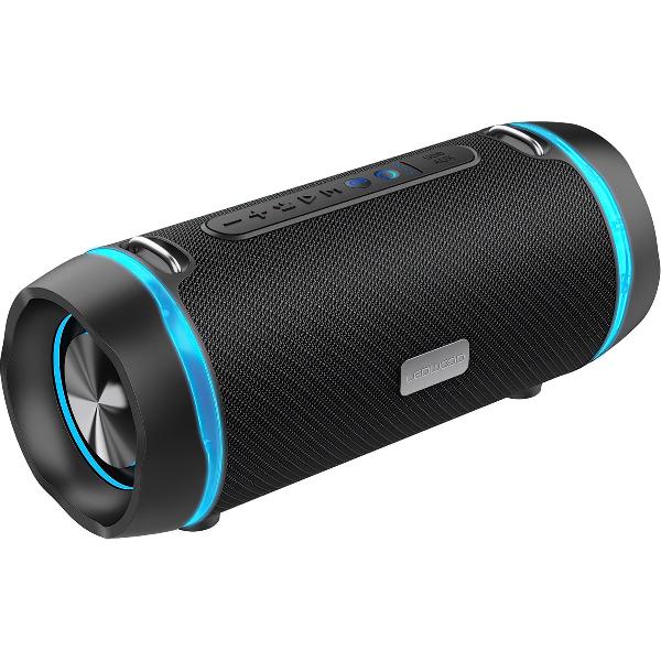 LEDWOOD LD-XT240-BT-BLK XTREME240 Portable Bluetooth speaker spatwaterdicht met radio en verlichting, 200W