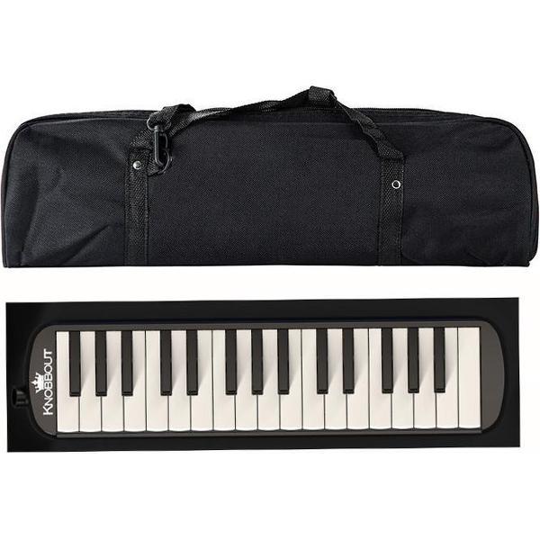 Melodica met 37 toetsen - blaaspiano - zwart