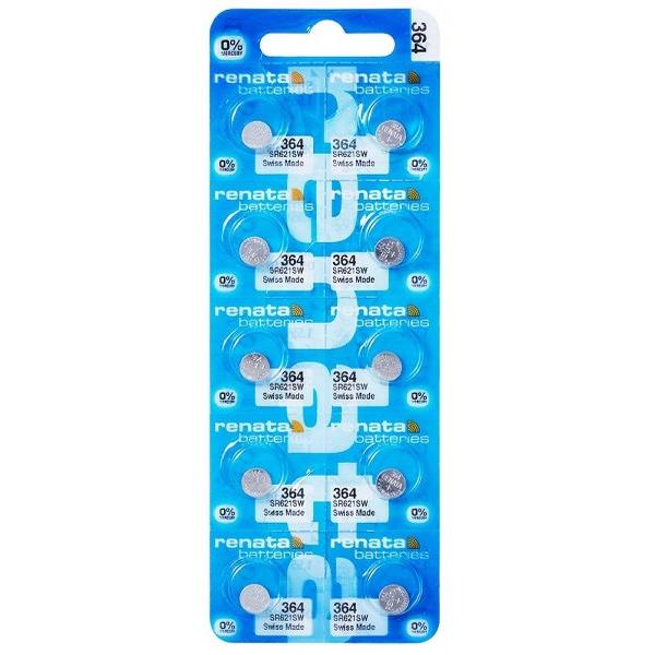 Renata 364 knoopcel silver-oxide SR621SW 10stuks