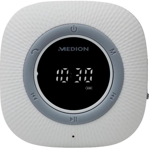 MEDION LIFE P66096 Bluetooth Douche Radio | LED-Display | FM radio | IPX6 waterdicht | 3 Watt RMS | Wit