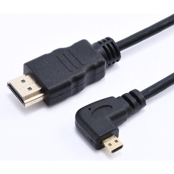 HDMI naar 90° Micro HDMI adapter - 50 cm - Vergulde Connector - 90 Graden Hoek