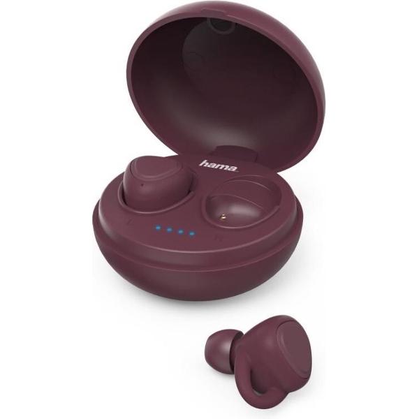 Hama Bluetooth®-koptelefoon LiberoBuds In-ear,true Wireless,oplaadstat. Rood