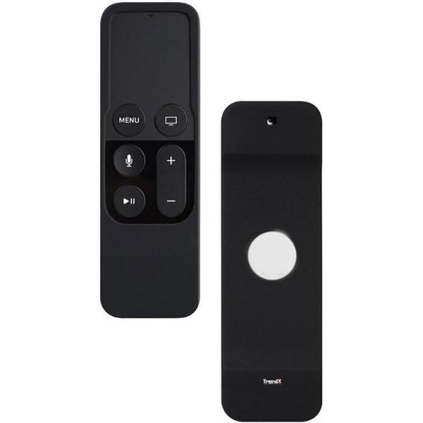 Siliconen Beschermhoes cover voor Apple TV 4 - Afstandsbediening Case - Waterdichte - Stofkap - Zwart
