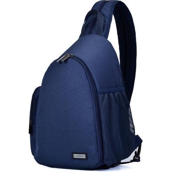 CADeN D17-1 multifunctionele waterdichte nylon schokbestendige krasbestendige Messenger enkele / schouders tas rugzak outdoor SLR camera fotografie rugzak tas (blauw)