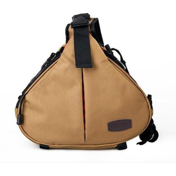 CADeN K1 DSLR camera schouder waterdichte tas met regenhoes (kaki)