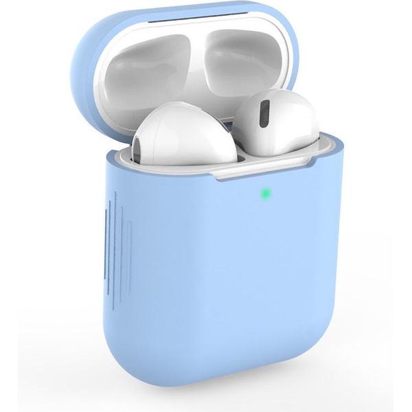 Apple AirPods 1/2 Hoesje in het baby Blauw - Siliconen - Case - Cover - Soft case