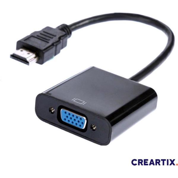 Creartix - HDMI kabels - HDMI naar VGA adapter - HDMI male to VGA female - Full HD 1080P