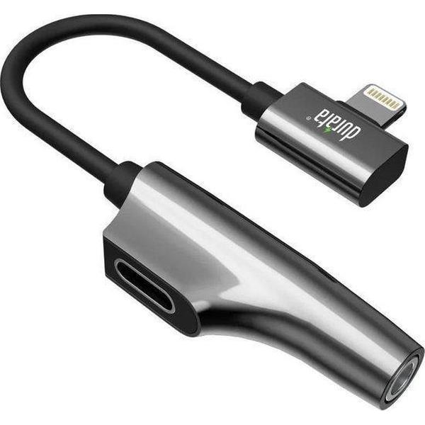 PhoneGenius Durata Lightning 2 in 1 Splitter Audio Adapter- Opladen & Muziek Luisteren Tegelijk - Dubbele 8-Pin Lightning Kop Telefoon Aux splitter Voor Apple iPhone 11 / X / XS / XR / XS Max / 8 / 7 / 6 Adapter Jack DR-L07
