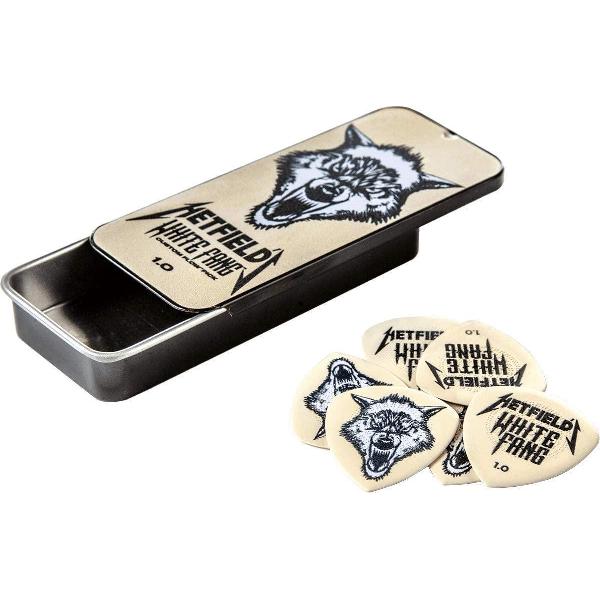 Dunlop James Hetfield Metallica White Fang opbergblikje met plectrums 1.00 mm