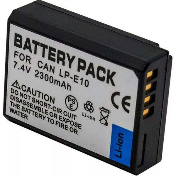 LP-E10 2300mAh (extra grote capaciteit) 7.4V Batterij voor Canon EOS Rebel T3 T5 T6 1100D 1200D 1300D Kiss X50 X70
