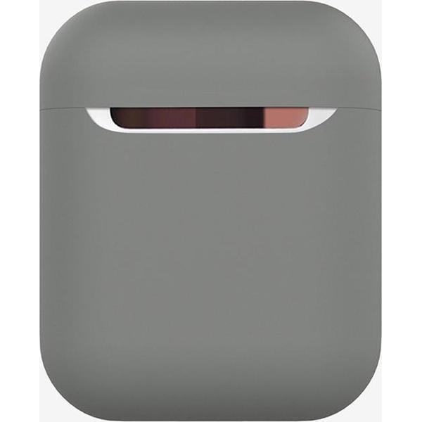 By Qubix - AirPods 1/2 hoesje Liquid series - Siliconen - grijsgroen - Schokbestendig - AirPods hoesjes