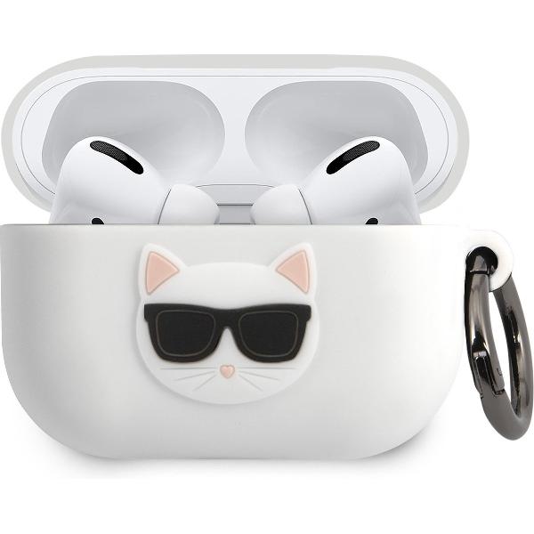 Karl Lagerfeld Airpod Pro Silicone AirPods Case - Wit - Choupette