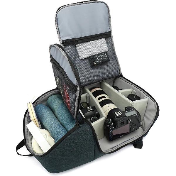 Cameratas spiegelreflex camera rugzak – Camera accessoire opbergtas - 47x30x15cm - Voor camera, lenzen, laptop en meer
