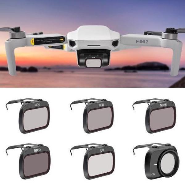 STARTRC 1108700 6 in 1 ND4 + ND8 + ND16 + ND32 + MCUV + CPL Instelbare lensfilterset voor DJI Mavic Mini 2