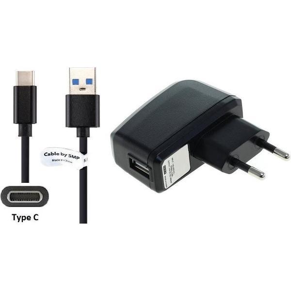 2,0A oplader adapter en 2,2 m USB C oplaadkabel. Stekker met oplaadsnoer. Past ook op LG tablet O.a. G Pad 5 10.1, G Pad 4 8.0 FHD