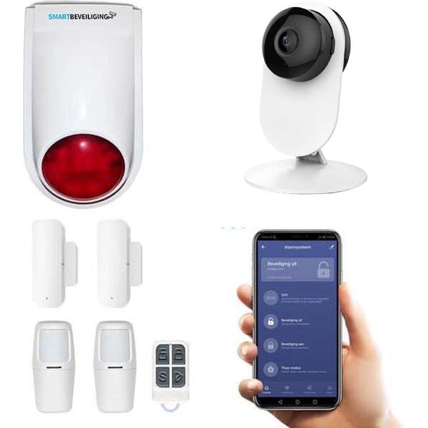 WiFi Alarmsysteem Draadloos - Plus Pakket - WiFi Beveiligingssysteem voor Woning met Camera