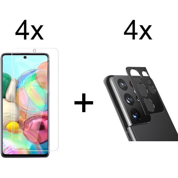 Beschermglas Samsung A32 5G Screenprotector 4 stuks - Samsung Galaxy A32 5G Screenprotector - Samsung A32 5G Screen Protector Camera - 4 stuks