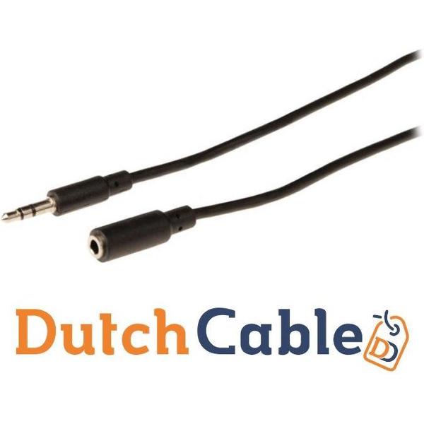 Dutch Cable - Audio Verlengkabel - 2 meter - Female To Male - Aux / 3,5 mm Mini Jack - Headset Stereo Kabel - Verlengsnoer