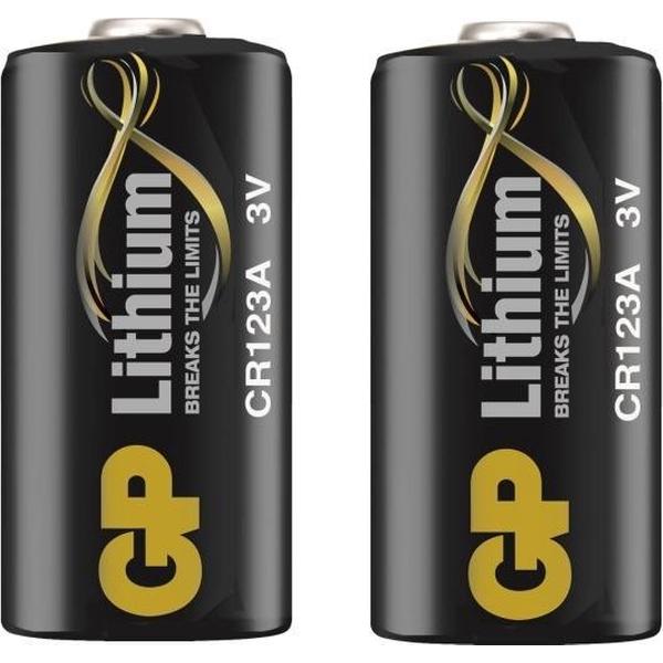 2 Stuks - GP CR123 CR123A DL123A CR17345 Lithium batterij