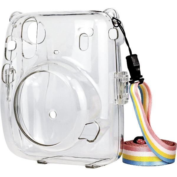 Case voor Fujifilm Instax Mini 11 – Hoesje met Draagriem – Transparant