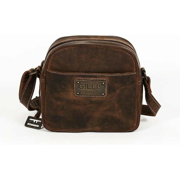 Gillis London 7725#G cameratassen en rugzakken Schoudertas Bruin