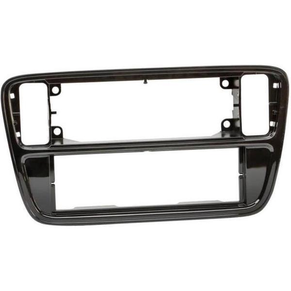 VW, Skoda, Seat Panio Zwart Enkel Din Fascia Panel Surround Adapter Plaat