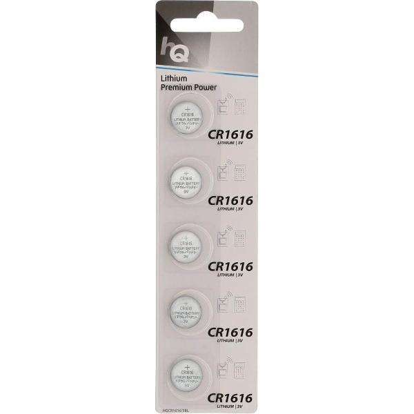 Hq HQCR1616/5BL Lithium Knoopcel Cr1616-batterij 3 V, Blister 5 Stuks