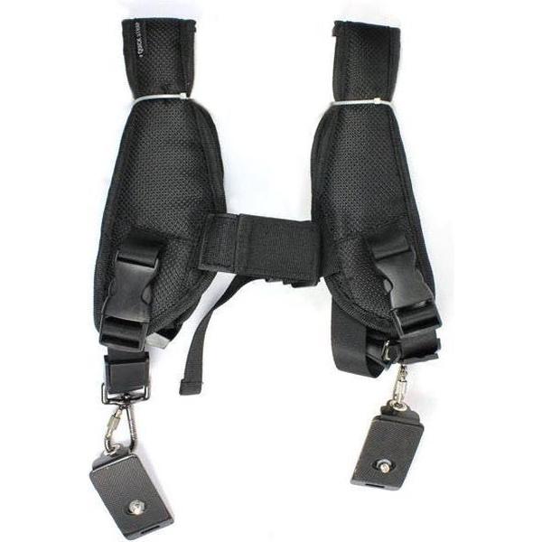 Camerariem | Dubbele schouder Camerariem | Camara Harnas | DSLR riem |
