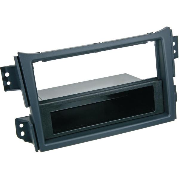 2-DIN Paneel Opel Agila - Suzuki Splash 2008 -2014 Kleur: Zwart