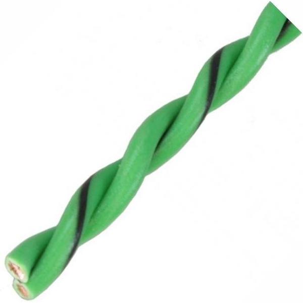 AUDIO SYSTEM Gedraaide luidsprekerkabel. Groen. 2x 0,75mm² . 100 mtr per rol