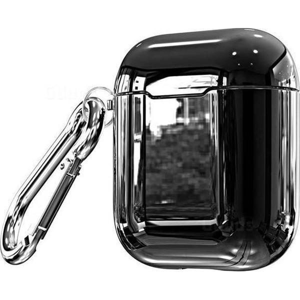 Hardcase metallic airpod hoesje - Zwart