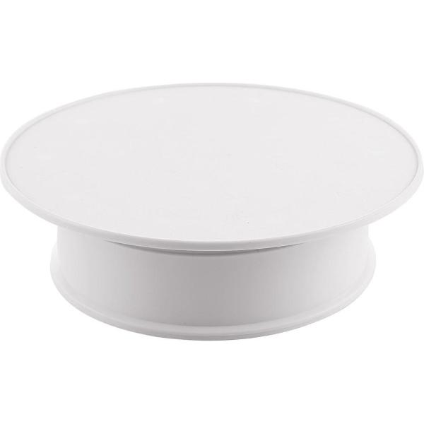 20cm 360 graden elektrisch draaibaar platenspeler standaard fotografie video-opnamen rekwisieten platenspeler, max. Belasting 1,5 kg, aangedreven door batterij (wit)