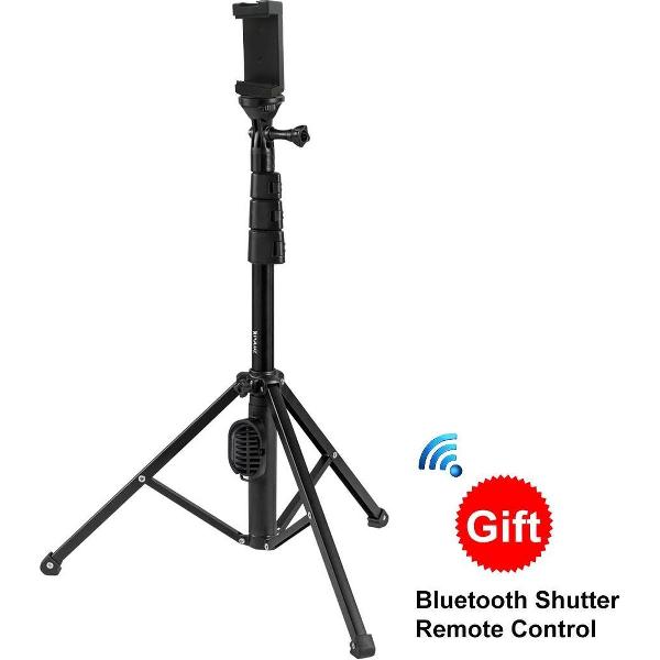 PULUZ Bluetooth Shutter Remote Selfie Stick Tripod Mount Holder voor Vlogging Live Broadcast