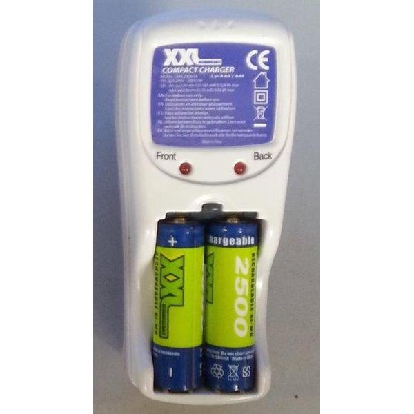 Batterijoplader incl. 2 penlite AA2500 NI-MH batterijen