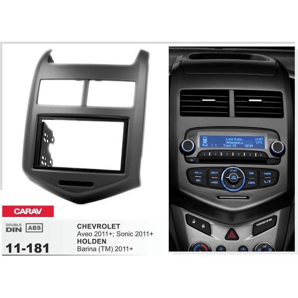 2-DIN CHEVROLET Aveo, Sonic 2011+ / HOLDEN Barina (TM) 2011+ afdeklijst / installatiekit Audiovolt 11-181