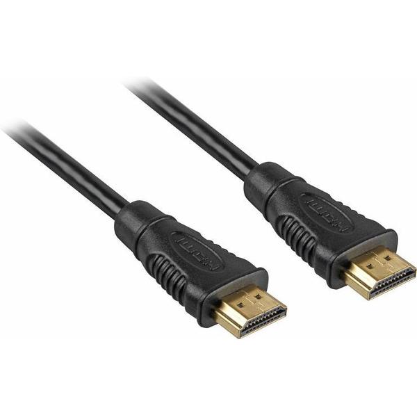 Sharkoon High Speed HDMI Kabel met Ethernet 1m Verguld - Zwart