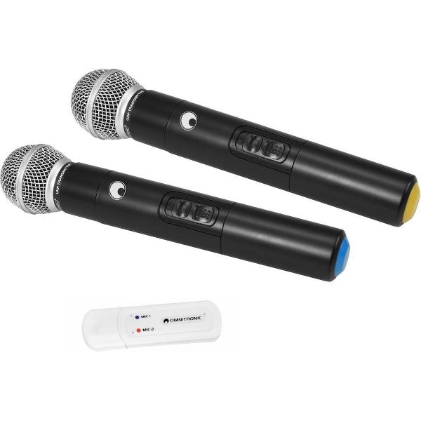 Omnitronic UWM-2HH USB Draadloze microfoonset Draadloos Schakelaar