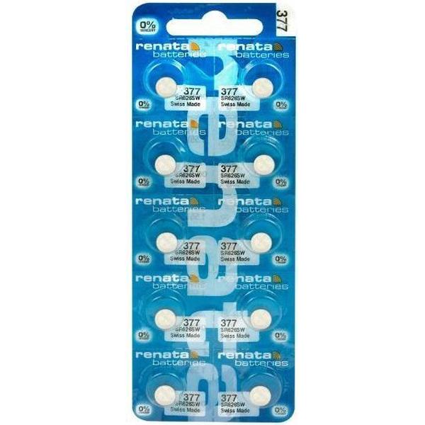 10 Stuks Renata 377 / 376 / SR 626 SW / G4 1.55V Alkaline horloge knoopcel batterij