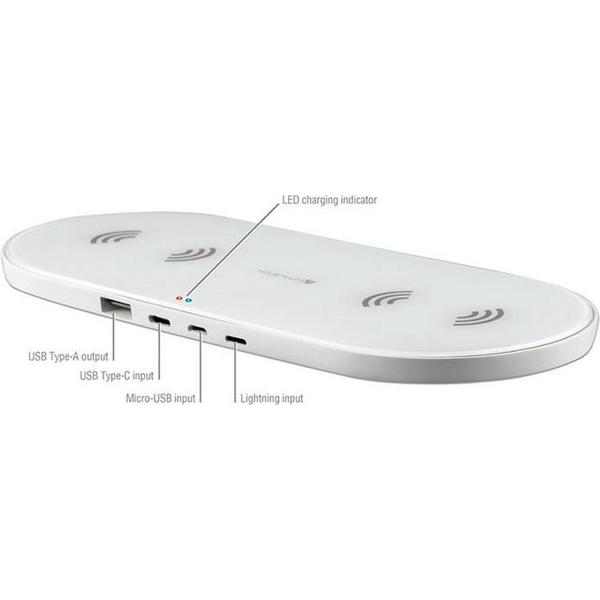 4Smarts VoltBeam - Dubbele Draadloze Lader 2x5W