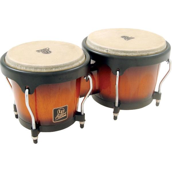 Latin Percussion LPA601VSB Aspire Wood Bongos Vintage Sunburst Black
