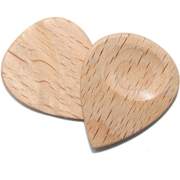 Gestoomd beuken houten Jazz plectrum 2-pack 3.00 mm