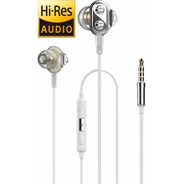 UiiSii DT800 Wit - Hi-Res in-ear oortjes van professionele studio kwaliteit - Dual Balance