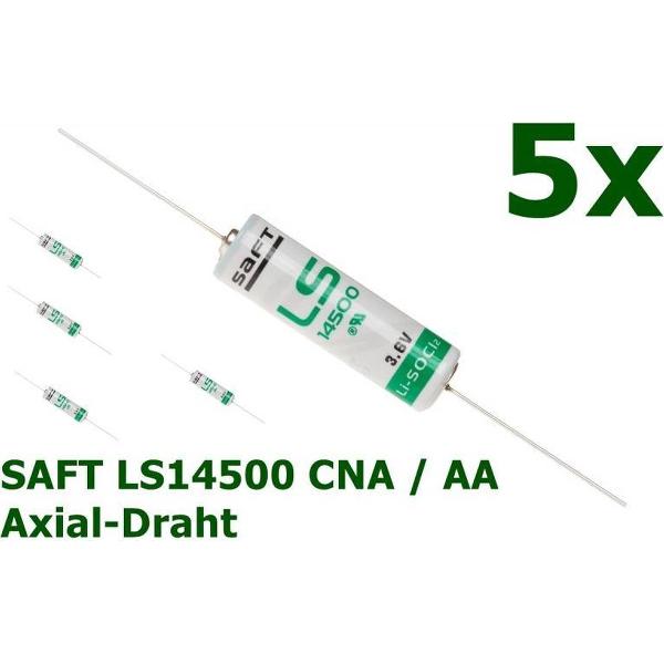 5 Stuks - LS14500 CNA / AA met soldeerdraden Lithium batterij