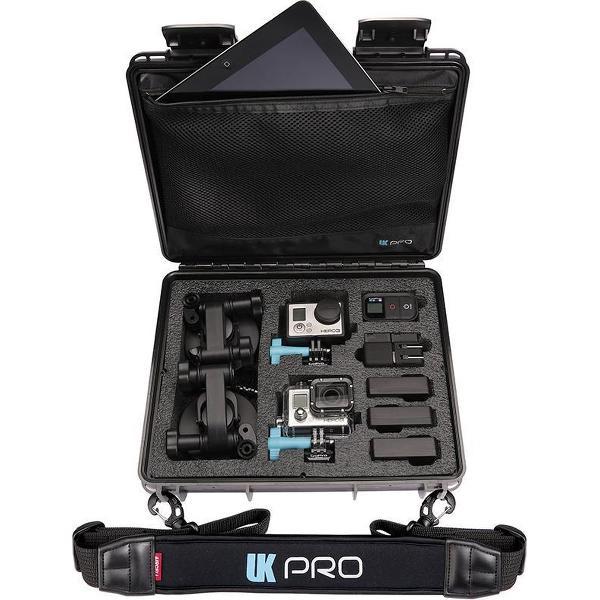 UKPro POV40 schokbestendige, waterproof Case met schouderriem - zwart